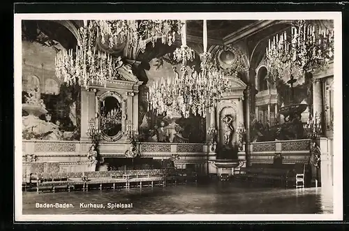 AK Baden-Baden, Spielsaal im Kurhaus