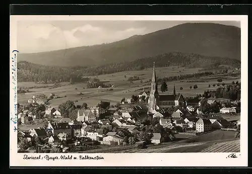 AK Zwiesel, Ortsansicht aus der Vogelschau
