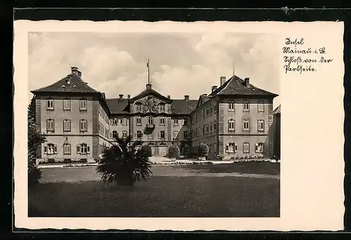 AK Insel Mainau i. B., Schloss an der Parkseite