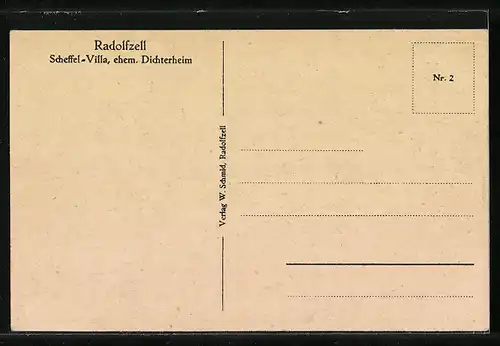 AK Radolfzell, Blick auf Schefel-Villa, ehem. Dichterheim