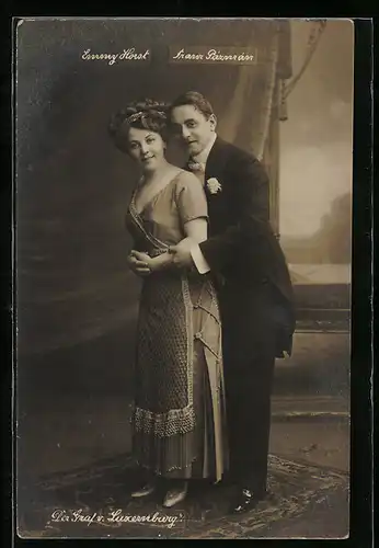 AK Operette Der Graf von Luxemburg, Schauspielerin Emmy Horst und Schauspieler Franz Pazman