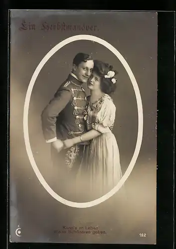 AK Szene aus der Operette Ein Herbstmanöver, Kann`s im Leben etwas Schöneres geben