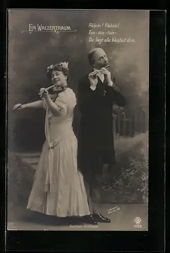 AK Ein Walzertraum, Sängerin Zwerenz und Sänger Guttmann, Operette