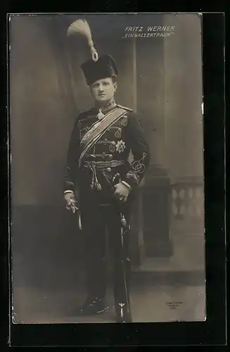 AK Ein Walzertraum, Fritz Werner in einem Kostüm, Operette