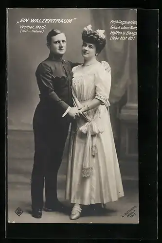 AK Ein Walzertraum, Sänger Werner und Modl, Operette