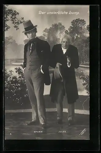 AK Darsteller Storm und Jules in der Operette Der Unsterbliche Lump