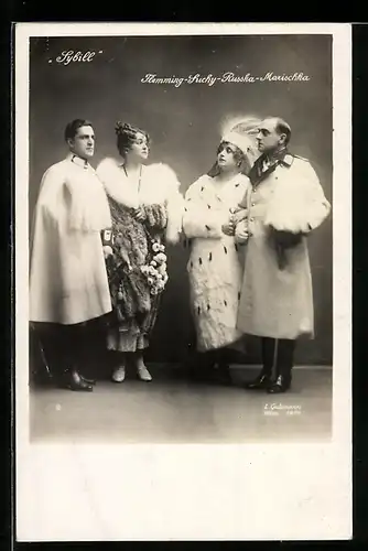 AK Operette Sybill, Femming, Suchy, Russka und Marischka