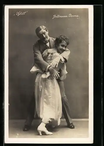 AK Darsteller Guttmann und Dorma zu sehen in der Operette Sybill