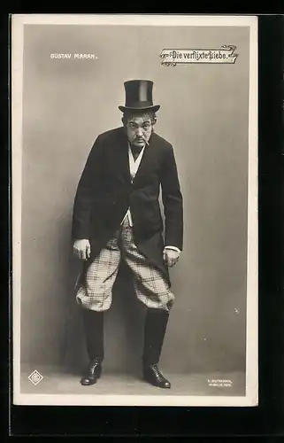 AK Darsteller Gustav Maran im Kostüm in Die verflixte Liebe
