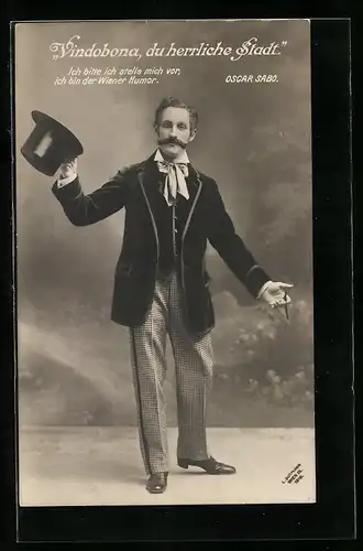AK Darsteller Oscar Sabo in der Operette Vindobona, du herrliche Stadt