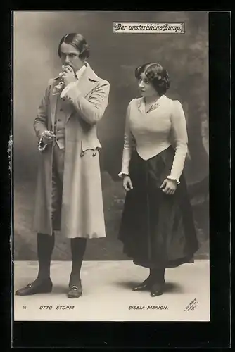 AK Operette der unsterbliche Lump, Otto Storm und Gisela Marion