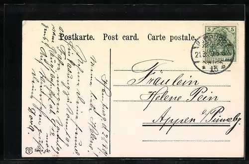 Künstler-AK Handgemalt: Gelbe Stiefmütterchen, Schablonenmalerei