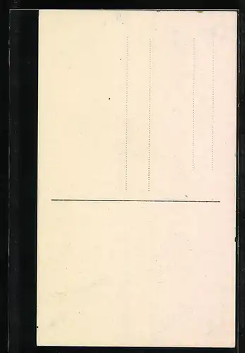 Künstler-AK Handgemalt: Uferpartie mit Birken, Schablonenmalerei