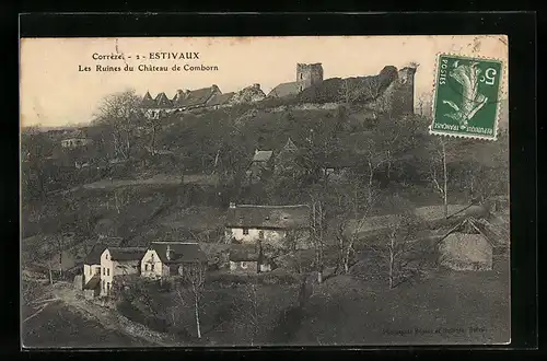 AK Estivaux, Les Ruines du Château de Comborn