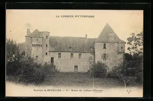 AK Beaulieu, Ruines du Château d`Estresse