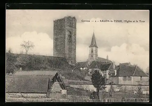 AK Salon-la-Tour, L'Eglise et la Tour