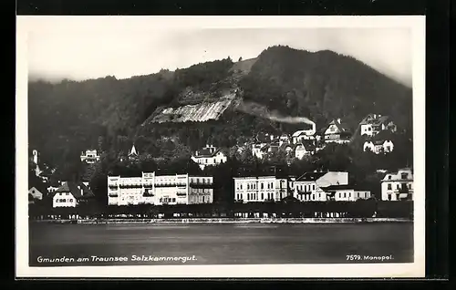 AK Gmunden am Traunsee, Blick auf die Siedlung