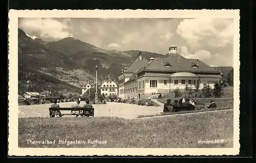 AK Bad Hofgastein, Besucher am Kurhaus