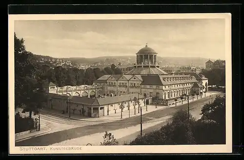 AK Stuttgart, Blick auf Kunstgebäude