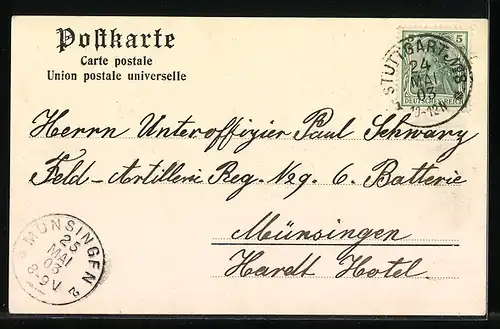 AK Stuttgart, vor dem Schloss Rosenstein