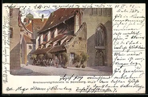 AK Nürnberg, das Gasthaus Bratwurstglöcklein