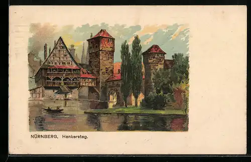 Künstler-AK Nürnberg, Partie am Henkersteg