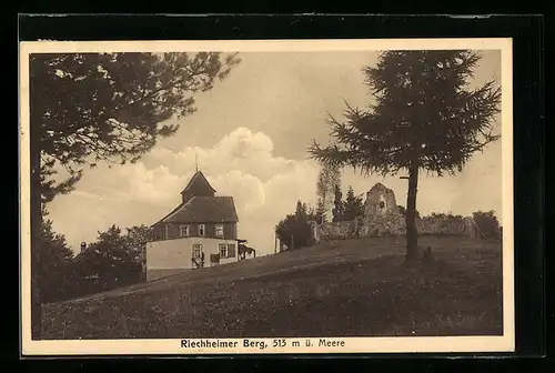 AK Elleben-Riechheim, Riechheimer Berg mit Haus