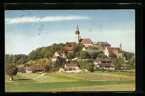 AK Kloster Andechs, Generalansicht von Osten