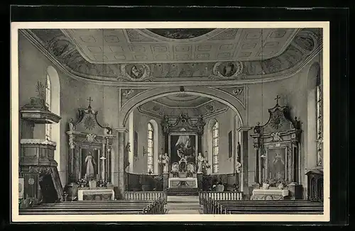 AK Durbach in Baden, Innenansicht der Pfarrkirche