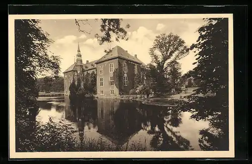 AK Neustadtgödens i. Ostfrsld., am Ufer vor dem Schloss Gödens