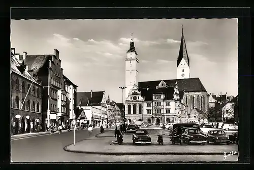 AK Ingolstadt, am Rathaus auf dem Marktplatz