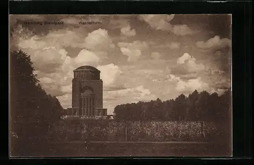 AK Hamburg-Winterhude, Stadtpark, vor dem Wasserturm