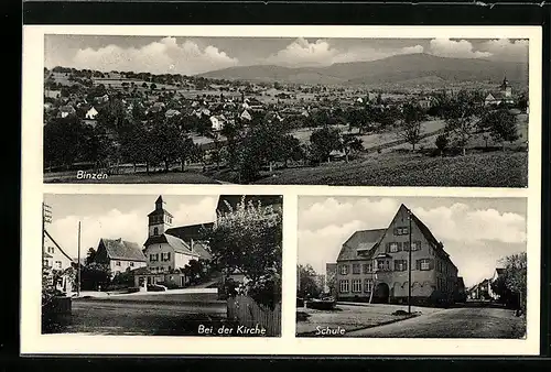 AK Binzen, Schule, Strassenpartie bei der Kirche