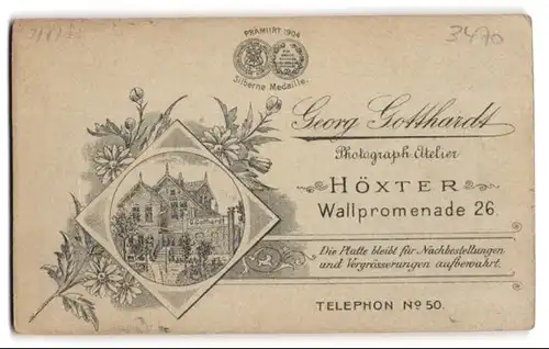 Fotografie Georg Gotthardt, Höxter, Wallpromenade 26, Ansicht Höxter, Blick auf das Ateliersgebäude