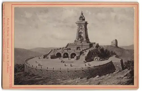 Fotografie C. Werneburg, Frankenhausen, Ansicht Kyffhäuser, Blick zum Kaiser Wilhelm Denkmal