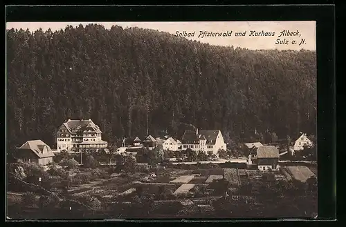 AK Sulz, Blick auf Hotel Pfisterwald mit Kurhaus Albeck