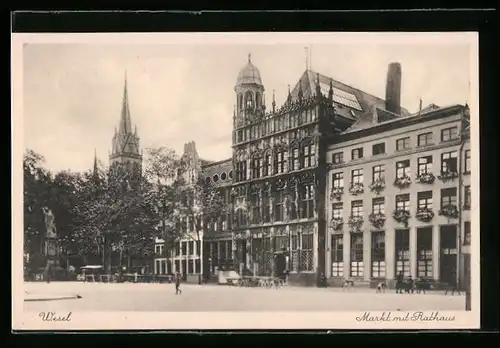 AK Wesel, Rathaus am Marktplatz