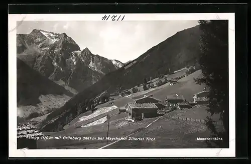 AK Finkenberg /Zillertal, Astegg mit Grünberg