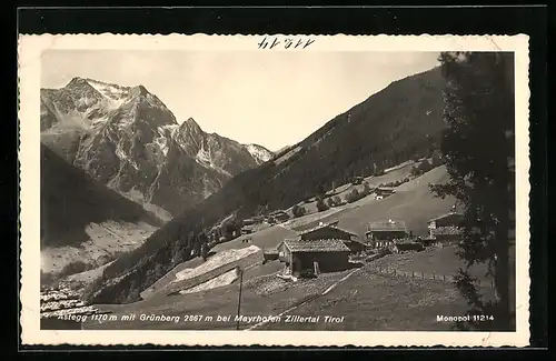 AK Finkenberg /Zillertal, Astegg mit Grünberg