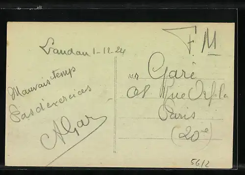 AK Landau, La Gare, Vue d`ensemble, Bahnhof