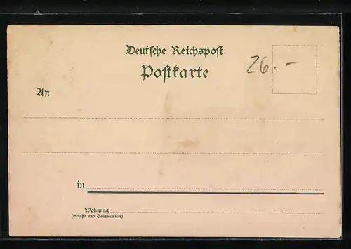 Lithographie Berlin, Rathaus mit Pferdebahn in der Königstrasse