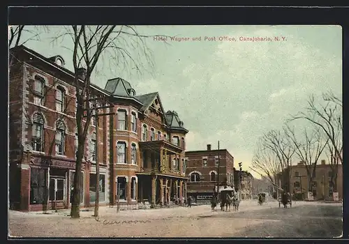 AK Canajoharie, NY, Hotel Wagner and Post Office