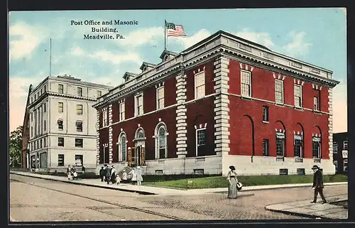 AK Meadville, PA, Post Office and Masonic Building