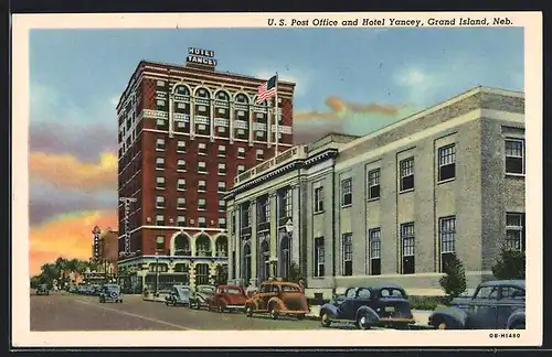 AK Grand Island, NE, US Post Office and Hotel Yancey