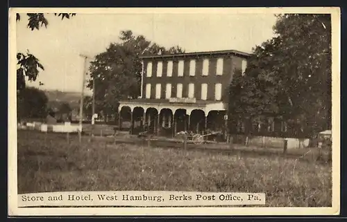 AK West Hamburg, PA, Store and Hotel, Berks Post Office