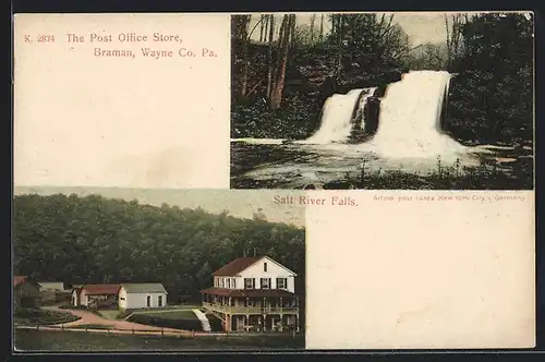 AK Braman, Wayne Co., PA, The Post Office Store, Salt River Falls