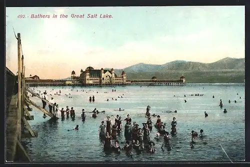 AK Salt Lake City, UT, Bathers in the Great Salt Lake