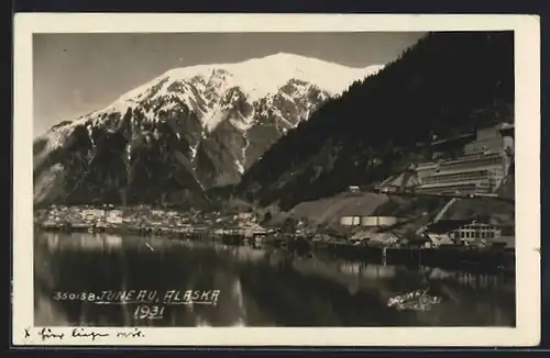 Foto-AK Juneau, AK, Panorama mit Zeche