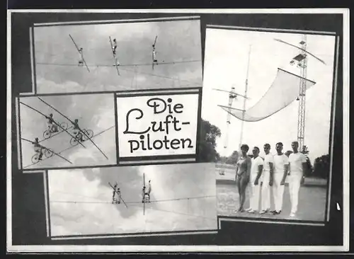 AK Die Luftpiloten, Seiltänzer, Mehrfachansicht