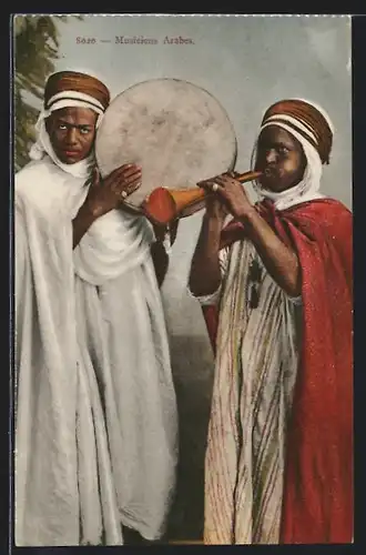 AK Arabische Musiker mit Tam-Tam und Flöte